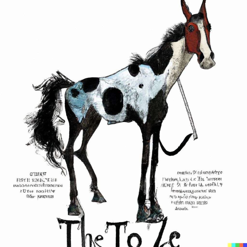 a horse, by Tim Burton